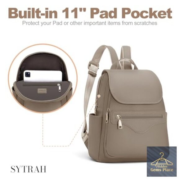 Mini Backpack Purse with RFID Wallet & Tablet Sleeve, Vegan Leather Daypack main image 5